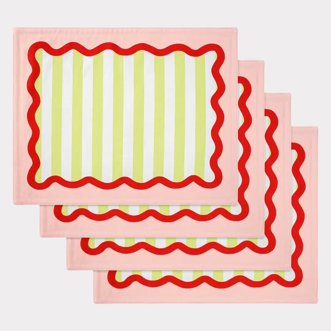 Rainbow Amerikan Servis 4 'lü Çift Yönlü - Pembe