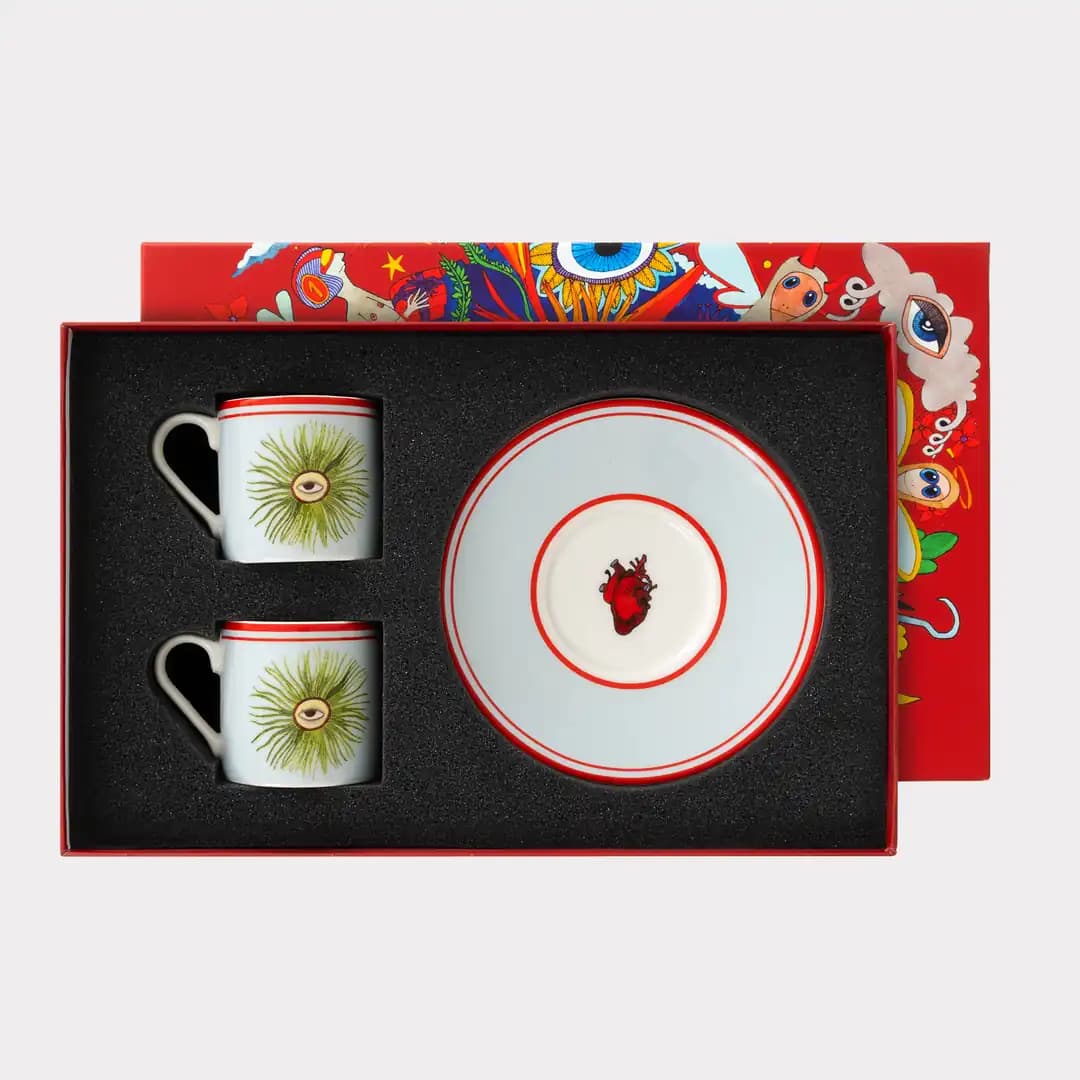 "I believe in good" 2'li Türk Kahvesi Fincanı Hediye Kutulu