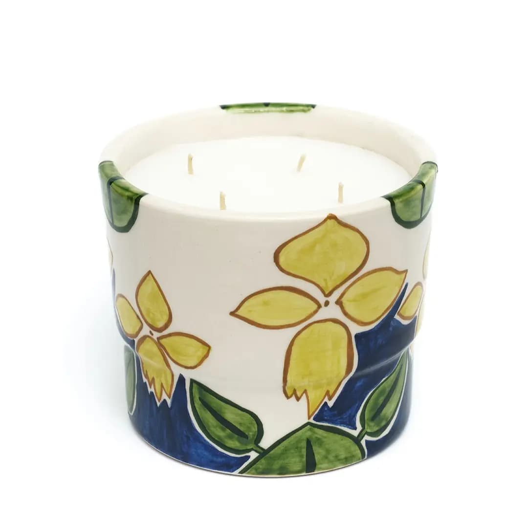 Sarı Summer Desenli Mum