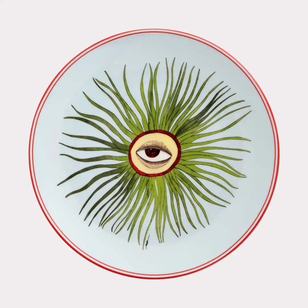 "I believe in good" Porselen Servis Tabağı